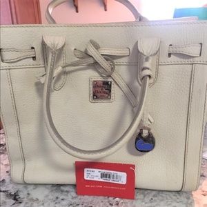Dooney & Bourke medium tassel tote-Bone